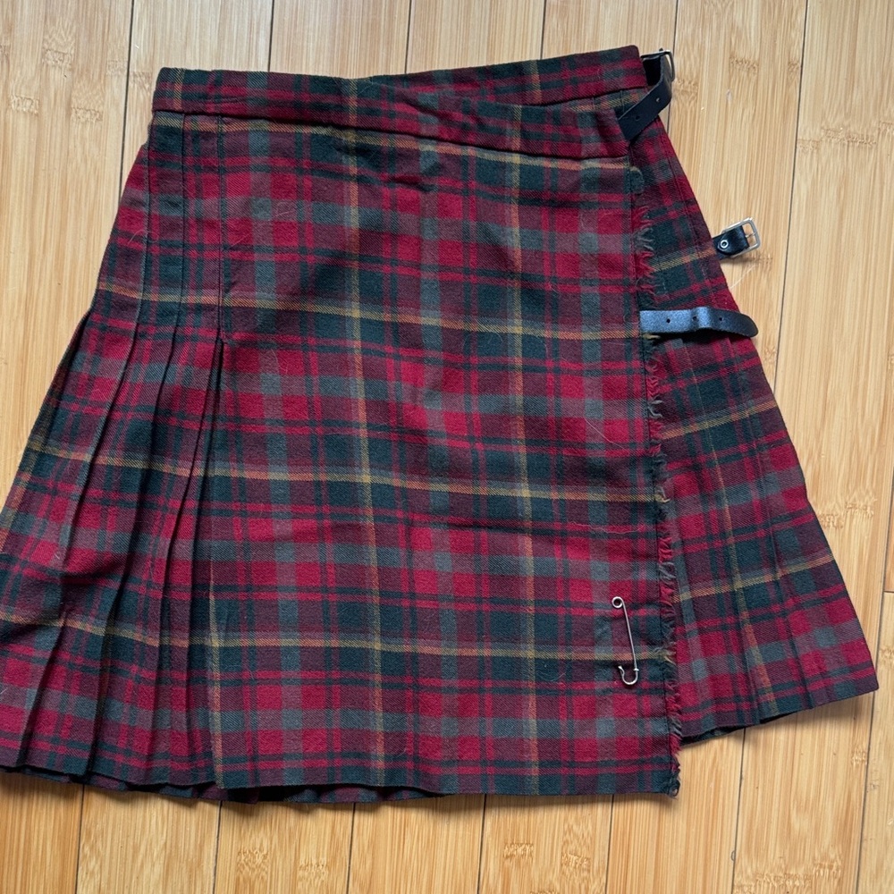 Plaid Tartan Wrap Skirt